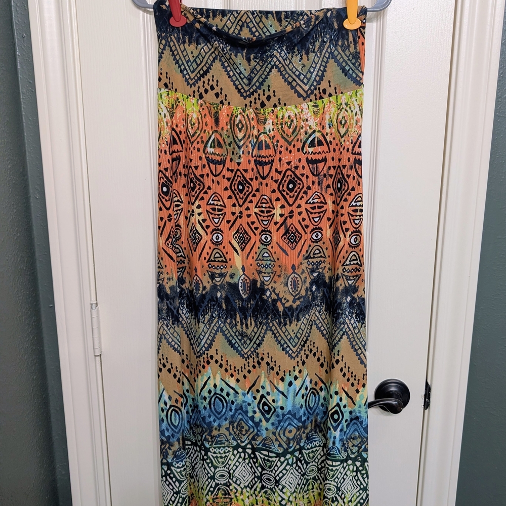 Azules Colorful Patterned Skirt